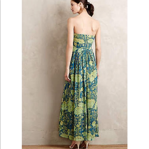 NWOT Anthropologie Watercolor Garden maxi dress - Picture 3 of 10